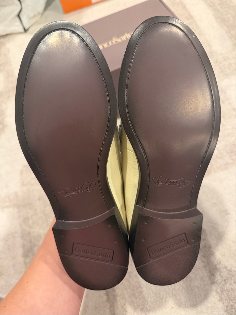 Franco Sarto Cream Patent Leather Tassel Loafers - Women's - Picture 3 of 4